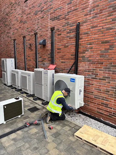 Multiple outdoor AC units installed by ICE KOOL