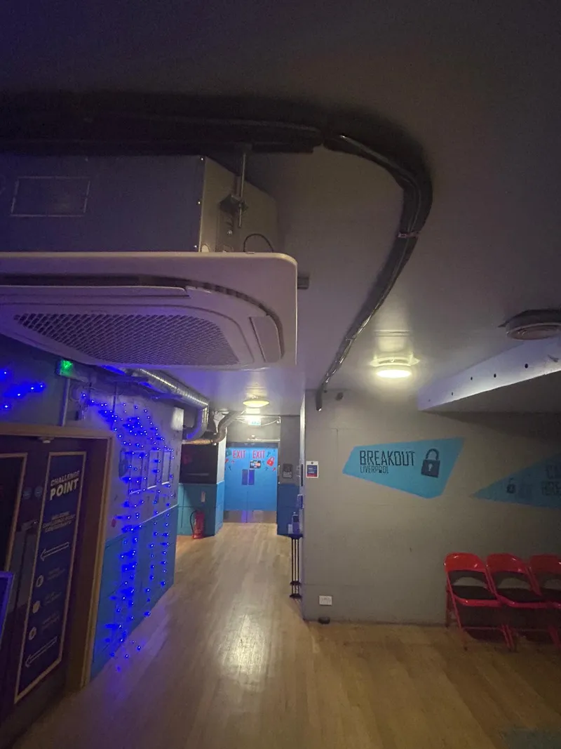 Ceiling cassette air conditioning installed by ICE KOOL at Breakout Liverpool