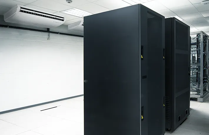 Precision cooling unit installed in a data room environment